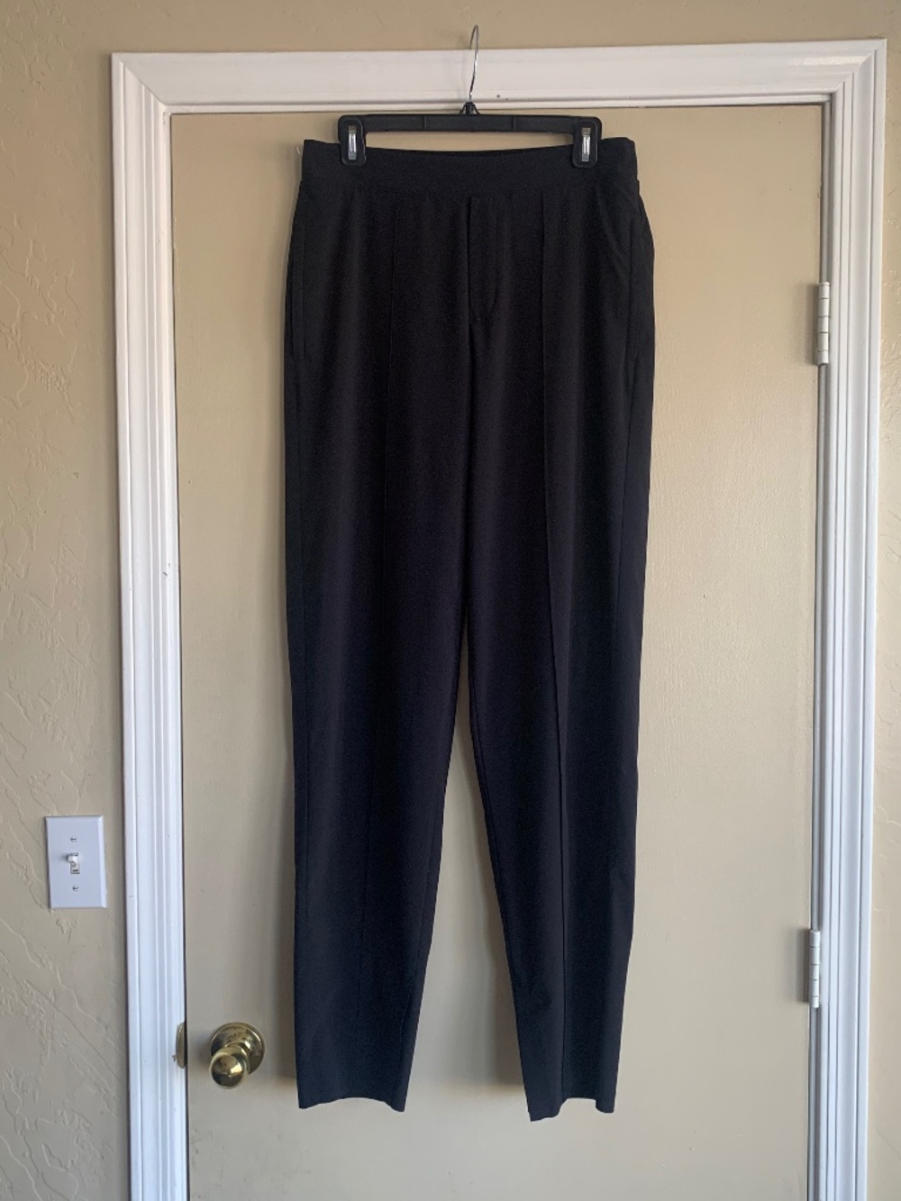 Athleta Black Brooklyn High Rise Straight Tapered Ankle Pants #882642 Sz.8T